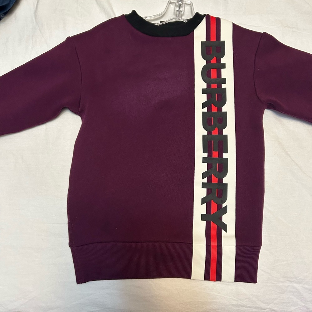 Toddler purple BURBERRY sweatshirt!
Like New! 
Authentic